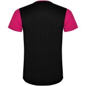 Detroit unisex sportshirt met korte mouwen - Fuchsia/Zwart - S