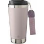 Gerecycled roestvrijstalen dubbelwandige drinkbeker 500 ml Kayla pastel roze
