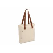 InSideOut Reuuz Canvas Draagtas 33 x 42 x 10 cm - Ecru / Bruin