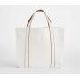 COURTSIDE MEDIUM TOTE, SOFT WHITE/CARAMEL, One size, WESTFORD MILL