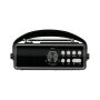BRAINZ Retro Clock Speaker Zwart