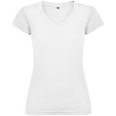 Victoria damesshirt met V-hals en korte mouwen - Wit - 3XL