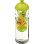 H2O Active® Base 650 ml bidon en infuser met koepeldeksel - Transparant/Lime