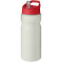 H2O Active® Eco Base 650 ml sportfles met tuitdeksel - Ivoorwit/Rood