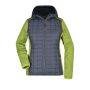 Ladies' Knitted Hybrid Jacket kiwi-melange/anthracite-melange S