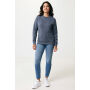 IQONIQ Denali gerecycled katoen sweater ongeverfd, heather navy (XXXL)