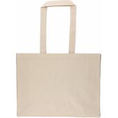 Katoen (180 g/m²) boodschappentas Novi khaki (écru)