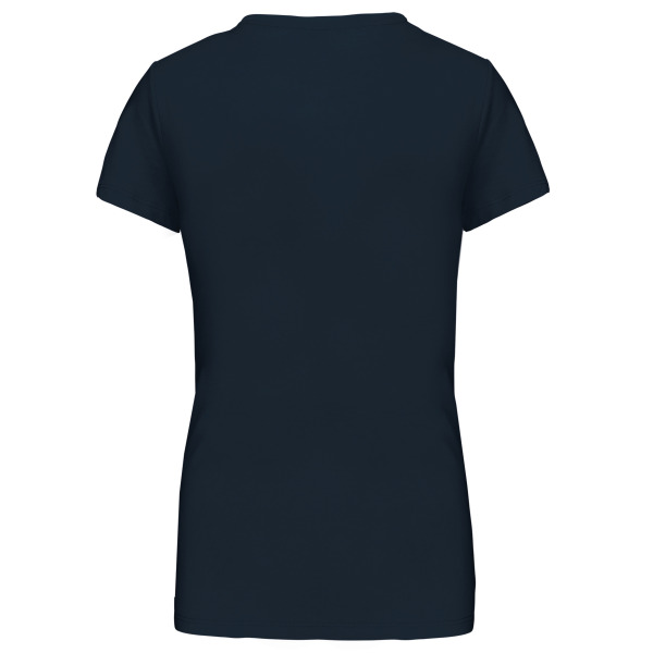 Dames T-shirt V-hals Korte Mouwen Navy S