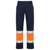 navy blue/fluor orange