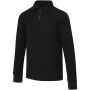Zeus uniseks half-zip poloshirt met lange mouwen - Zwart - XS