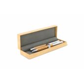 Balpen en rollerbal set bamboe - Hout