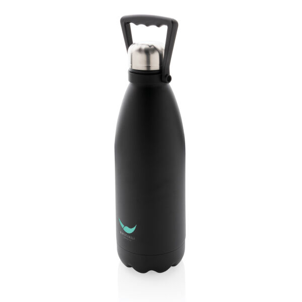 RCS gerecycled roestvrijstalen grote vacuümfles 1,5L, zwart RCS gerecycled roestvrijstalen grote vacuümfles 1,5L, zwart