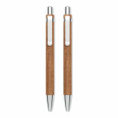 JAKARTA SET - Acaciahout pen- en potloodset - Hout JAKARTA SET - Acaciahout pen- en potloodset - Hout