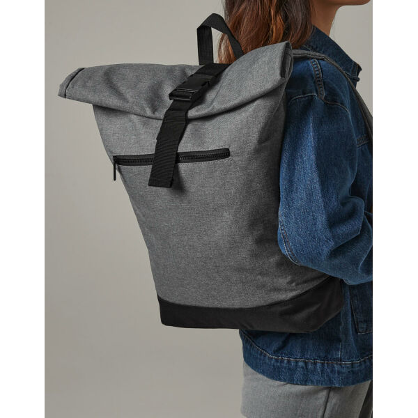 Roll-Top Backpack - Black - One Size Roll-Top Backpack - Black - One Size