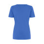 Interlock T-shirt | v-hals | dames - Azur, S