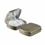 Mini scharnierblikje embossing Goud Pepermunt suikervrij Mini scharnierblikje embossing Goud Pepermunt suikervrij