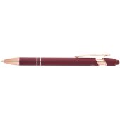 Nanna balpen met roségouden afwerking (blauwe inkt) - Bordeaux rood