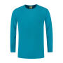 L&S T-shirt Crewneck cot/elast LS for him 313c Turquoise-S