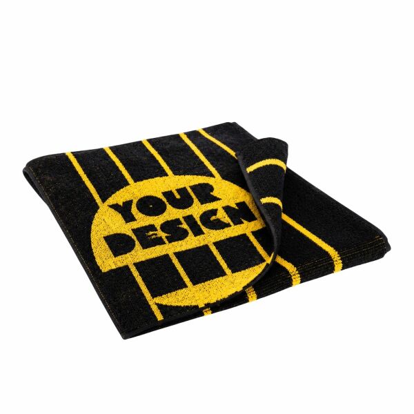 Custom-made sport handdoek 30 x 100 (2 kleuren geweven) met 500gsm Custom-made sport handdoek 30 x 100 (2 kleuren geweven) met 500gsm