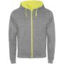 Fuji unisex sweatjack - Heather grijs/Fluor Yellow - S