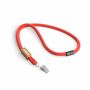 Polyester koord-keycord met bamboe plaatje