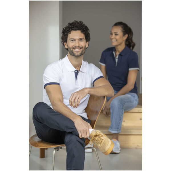 Morgan duotone herenpolo met korte mouwen - Wit - XS Morgan duotone herenpolo met korte mouwen - Wit - XS