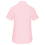 Overhemd in onderhoudsvriendelijk polykatoen-popeline korte mouwen dames Pale Pink 4XL