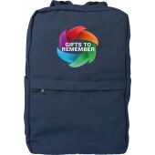 Gerecyclede polycotton (330 gsm) rugzak Seraphina blauw