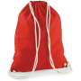 Katoenen gymtas Bright Red One Size