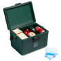 Brisby Koelbox - Frigobox - Coolbox - Auto - Lichtgewicht - Broodtrommel - 12L - 2 Gratis koelelementen van 450ml per stuk - Incl. Dividers Snijplanken - Bieropener - Flesopener - Max. 40 uur isolatie - Groen