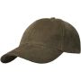 Hutton 6 panel cap van gerecycled corduroy - Bosgroen
