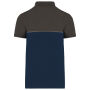 Ecologische uniseks polo met korte mouwen in twee kleuren Navy / Dark Grey XXL