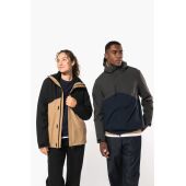 3-in-1 regenparka met capuchon in twee kleuren uniseks Black XS