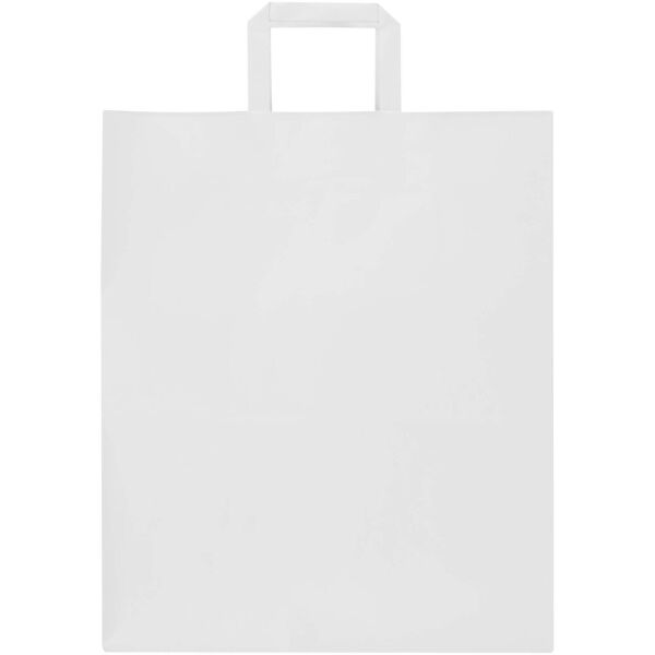 Kraft papieren tas 80–90 g/m² met platte handvatten – 32 x 17 x 39 cm - Wit Kraft papieren tas 80–90 g/m² met platte handvatten – 32 x 17 x 39 cm - Wit