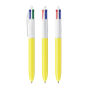 BIC® 4 Colours® balpen 4 Colours ballpen LP yellow_UP white_RI white