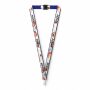 Polyester keycord met gesublimeerde satijnen overlay