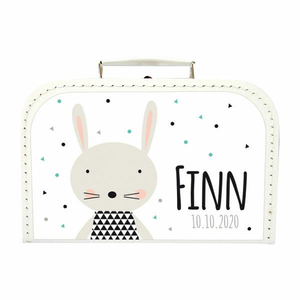Koffertje Konijn I Met Naam I Blauw
