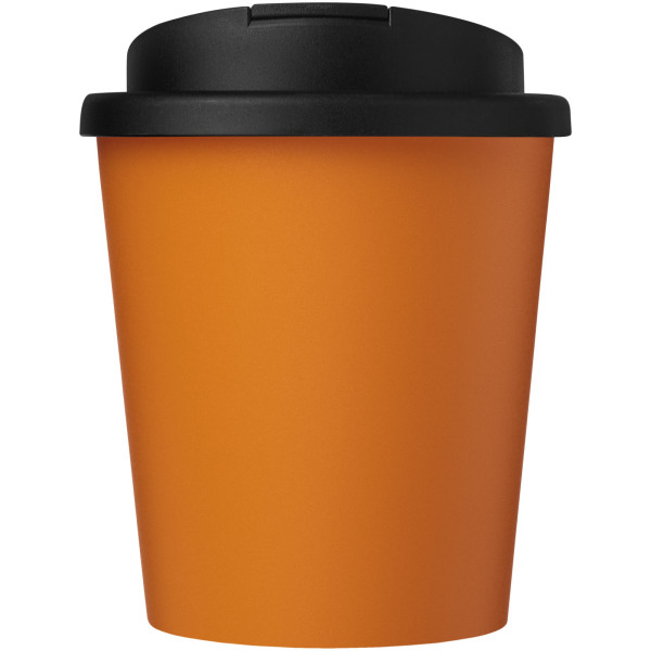 Americano® Espresso 250 ml gerecyclede beker met knoeibestendig deksel - Oranje/Zwart
