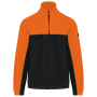 Tweekleurig ecologisch uniseks fleecevest Black / Orange 5XL
