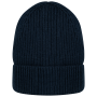 Ecologische uniseks muts van merinoswol Navy Blue One Size