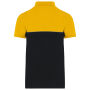 Ecologische uniseks polo met korte mouwen in twee kleuren Black / Yellow 3XL