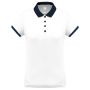 Dames-sportpolo White / Sporty Navy XL