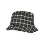 CHECK BUCKET HAT, BLACK / GREY, One size, FLEXFIT