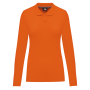 Damespolo lange mouwen Orange XS