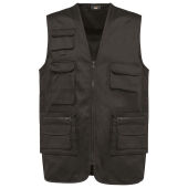 Gevoerde uniseks gilet van polykatoen multizakken Dark Grey 5XL