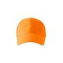 Cap unisex 6P tangerine orange adjustable