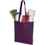 Madras Blend draagtas van 140 g/m² GRS gerecycled katoen 7 l - Paars