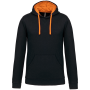 Sweater met contrasterende capuchon Black / Orange 4XL