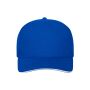 5 Panel Sandwich Cap Organic Cotton royal/white one size