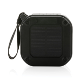 3W RCS gerecycled plastic draadloze Sunwave solar speaker, zwart